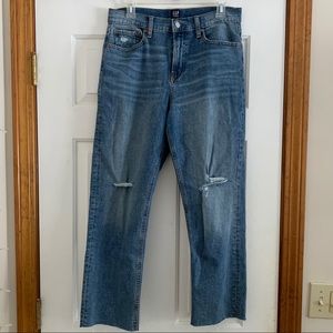 Gap Cheeky Straight Jeans with Rip in Knee